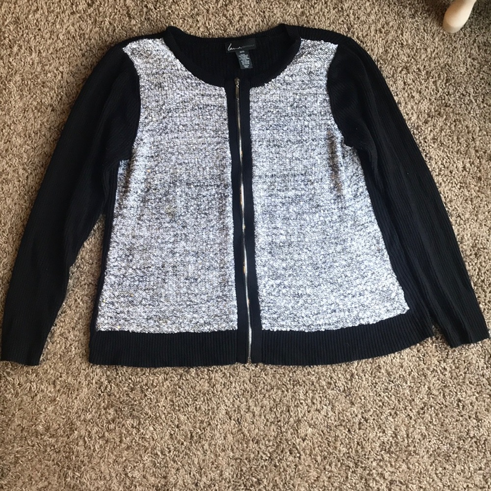 Beautiful Multi Material Sweater from Lane Bryant